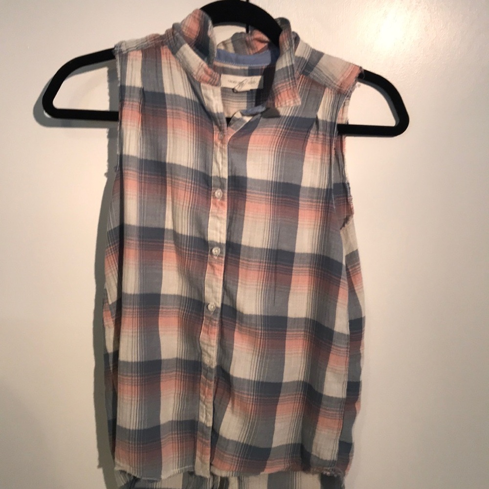 Plaid Button Up Tank